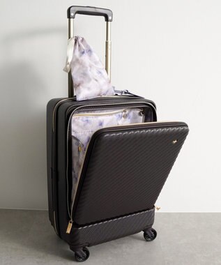 ACE BAGS & LUGGAGE Jewelna Rose HaNT ×Jewelna Rose コラボ スーツケース 機内持ち込み フロントオープン 34L 06820 ジュエルナローズ ダークブラウン