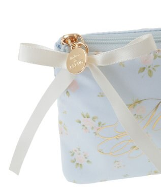 Maison de FLEUR ローズプリントティッシュケース Sax
