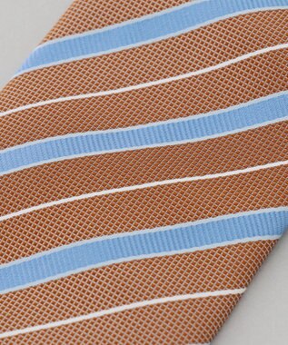 GOTAIRIKU 【日本製】シルク ネクタイ_ストライプ ベージュ系1