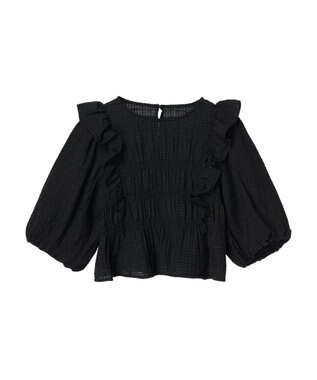 Green Parks ・ＥＬＥＮＣＡＲＥ　ＤＵＥ　シャドーチェックブラウス Black