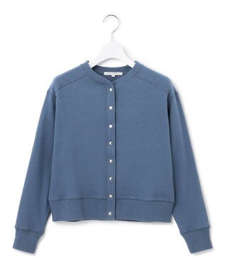 23区 【SLOW/一部店舗限定】ワイドリブジャージー カーディガン ダルブルー系