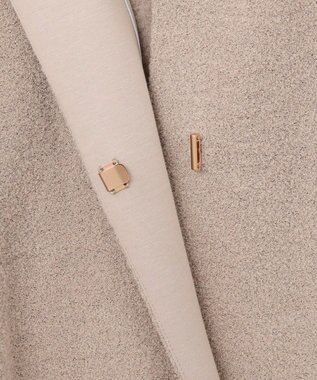 J.PRESS LADIES S ブークレー ノーカラーアウター ベージュ系