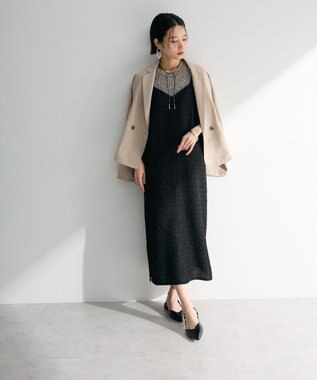 Green Parks 表面感キャミワンピース Black