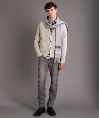 JOSEPH ABBOUD MOUNTAIN 【WEB限定・SPACE/チクチクしない/イージーケア/3シーズン対応】 SNOWYモックネックセーター ライトグレー系