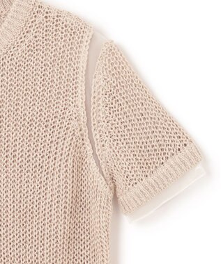 BEIGE， OLIVIER / 半袖ニット Flax