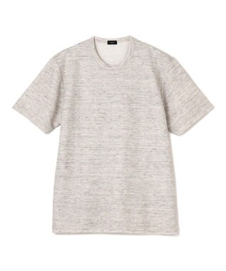 JOSEPH HOMME トップヘリンボンジャージー　クルーネックTシャツ ライトグレー系