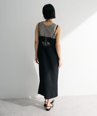 Green Parks 表面感キャミワンピース Black