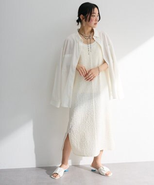 Green Parks 表面感キャミワンピース Ivory