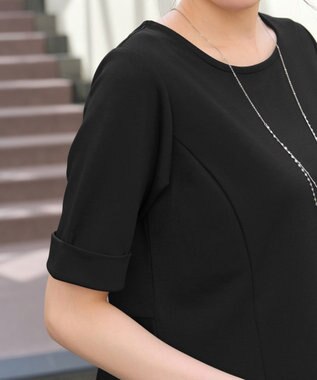 Tiaclasse 【洗える】バックフリルカットソー ブラック