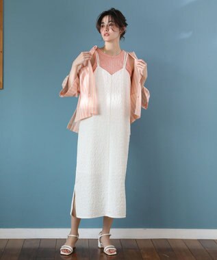 Green Parks 表面感キャミワンピース Ivory