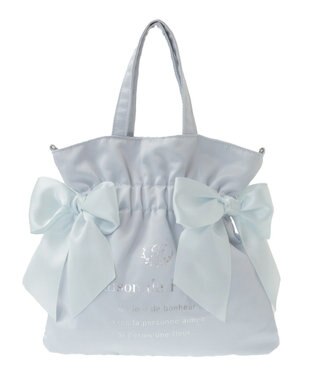 Maison de FLEUR ダブルリボン2Wayトートバッグ Light Blue