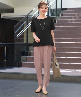 Tiaclasse 【洗える】バックフリルカットソー ブラック