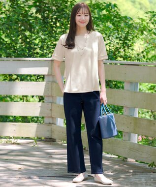 Tiaclasse 【洗える】バックフリルカットソー アイボリー