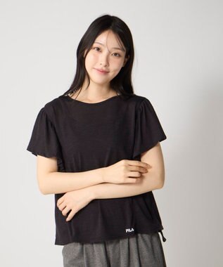 OP／FILA 【FILA】ドルマン袖フリルタンキニ4点セット水着 ブラック