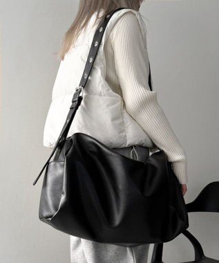 WEGO ハトメベルトBIGショルダー ブラック