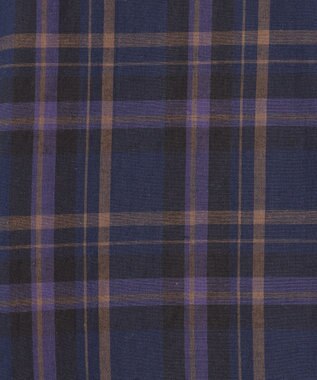 J.PRESS YORK STREET 【UNISEX】マドラスチェック ボタンダウンシャツ ネイビー系4