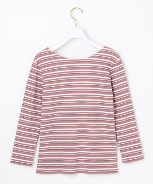 ANY SIS 【前後着用可】マルチボーダー2WAYテレコ カットソー ピンク系