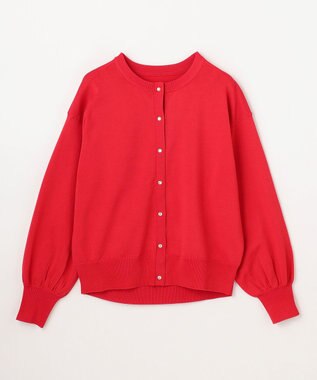 ANY スプリングカラーニットカーディガン レッド
