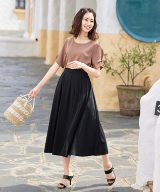 Tiaclasse 【日本製】どんなスタイルにも合わせやすいクリスタルネックレス ゴールド