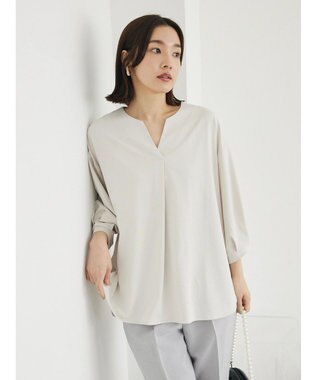 Green Parks ＢＰスキッパー七分袖カットプルオーバー Light Beige