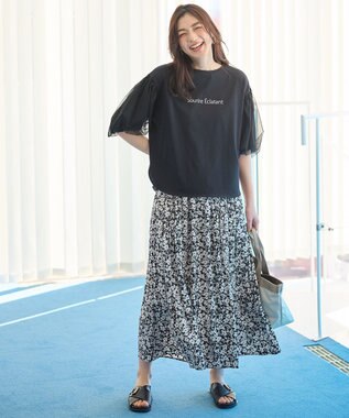 ANY 【洗濯機可/接触冷感/UVケア】エニィファンクションバルーンスリーブTシャツ ブラック