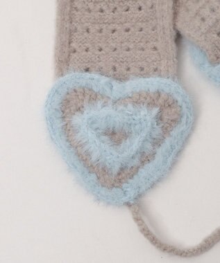 WEGO ハートニットイヤーマフ ライトグレー