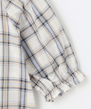 組曲 KIDS 【150-160㎝】プランタンチェック ブラウス ベージュ