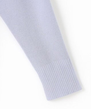 J.PRESS LADIES L 【洗える】HOODIE ニット パーカー サックスブルー系