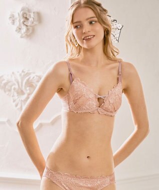 San-ai Resort（三愛水着楽園） 【WEB限定】【プチプラブラセット】純欲カラーヌーディーレーシーストリングブラ＆ショーツセット 【northerly】