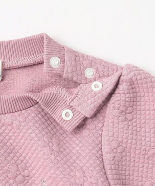 組曲 KIDS 【90-100㎝】フラワーキルト トレーナー ラベンダー