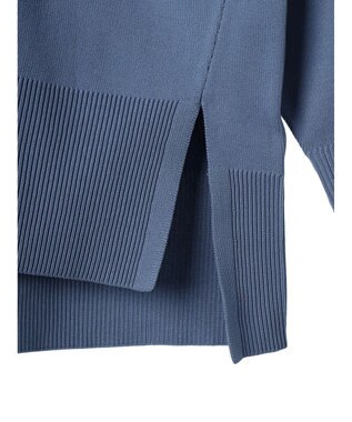 Green Parks かるい　ニットチュニック Sax