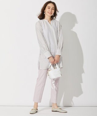 自由区 L 【接触冷感・撥水防汚加工】COOLMAX テーパードパンツ ローズ系