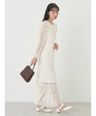 earth music&ecology 総レースワンピース Off White