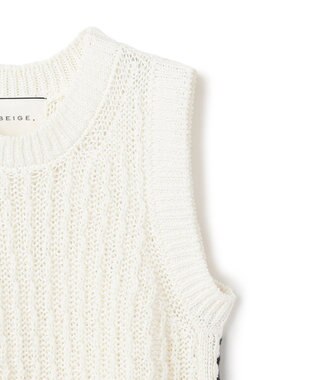 BEIGE， ATACAM / テープヤーン ノースリーブニット Ecru