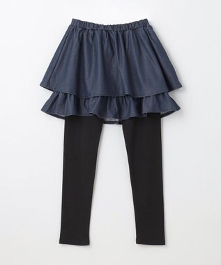 ANY KIDS デニム ニット スカッツ インディゴ