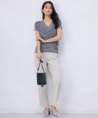 ICB 【洗える】ルレックスベースダイ プルオーバーニット シルバー系7