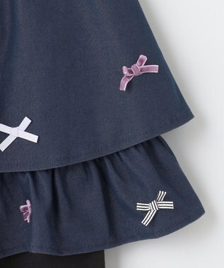 ANY KIDS デニム ニット スカッツ インディゴ