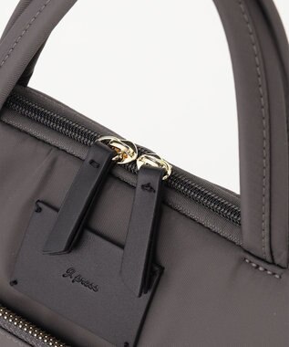 J.PRESS LADIES 【WEB限定・PC収納可・2way】ナイロン ショルダー付き PCケース グレー系