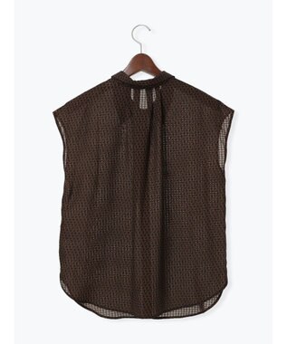 Te chichi シアサッカージオメ柄シャツブラウス ネイビー