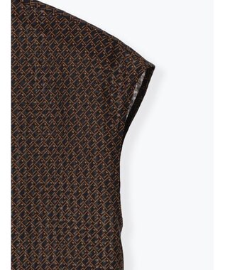 Te chichi シアサッカージオメ柄シャツブラウス ネイビー