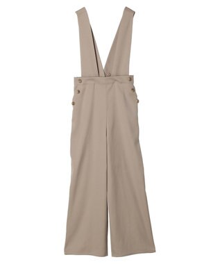 Green Parks ２ｗａｙデザインボタンサス付きパンツ Gray Beige