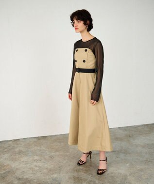 GRACE CONTINENTAL トレンチジャンパースカート ベージュ