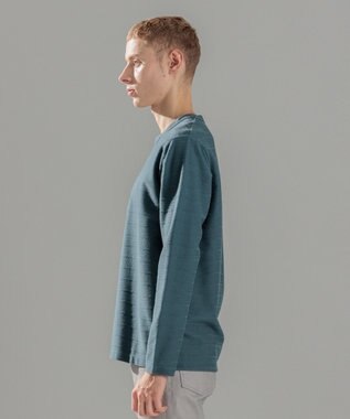 JOSEPH HOMME ブラッシュジャガード　クルーネック長袖Tシャツ スモーキーグリーン系