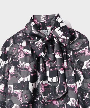 GRACE CONTINENTAL バッグモチーフボウブラウス ピンク
