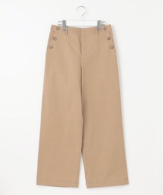 J.PRESS LADIES 【洗える】20チノストレッチ ワイドパンツ ベージュ系