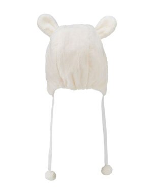 MIKI HOUSE HOT BISCUITS 【ミキハウス】【44-50cm】 マイクロファー フード 白