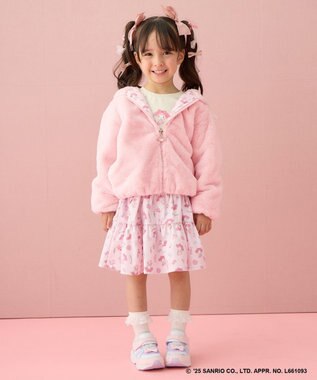 ANY KIDS 【マイメロディ＆クロミ×ANY KIDS】総柄 ティアードスカート ピンク×マイメロディ