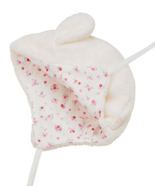 MIKI HOUSE HOT BISCUITS 【ミキハウス】【44-50cm】 マイクロファー フード 白