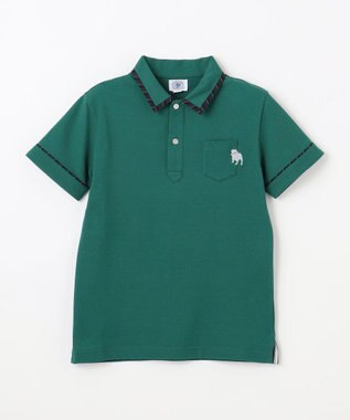 J.PRESS KIDS 【140-170cm】カノコ バックブル 半袖ポロシャツ グリーン系