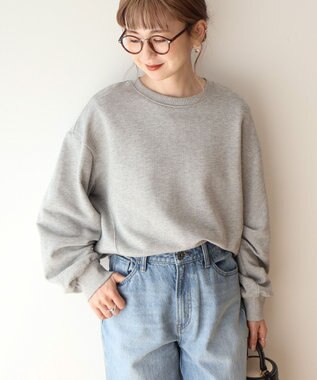 AMERICAN HOLIC タックスリーブスウェット Light Gray Mixture
